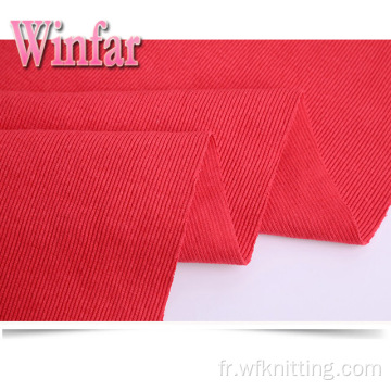 Tissu tricoté en élasthanne polyester côtelé 2x2